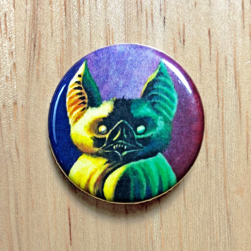 Spooky Bat Button Pin product image (1)
