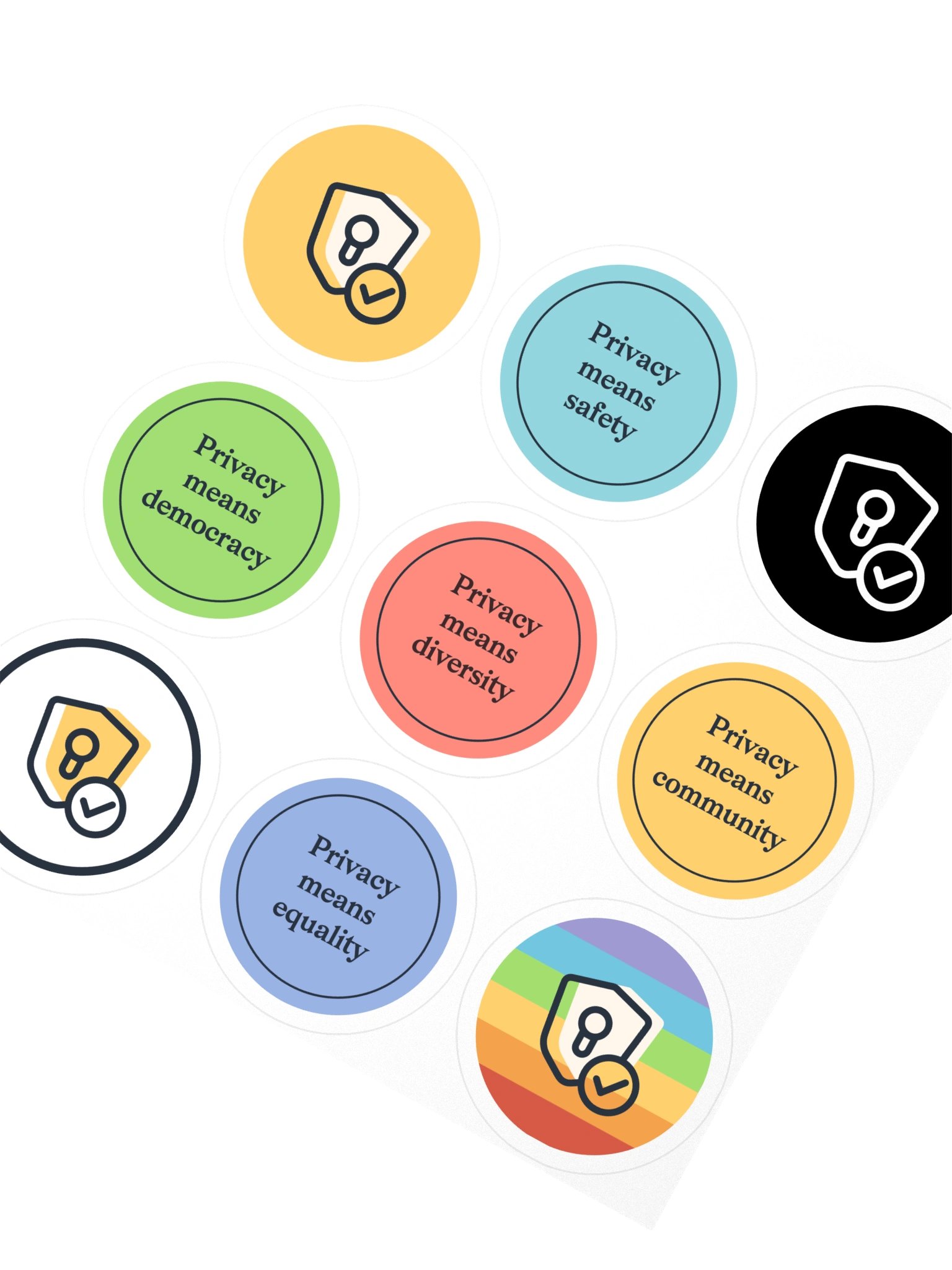 Privacy Means Many Things - Sticker Sheet product image (2)