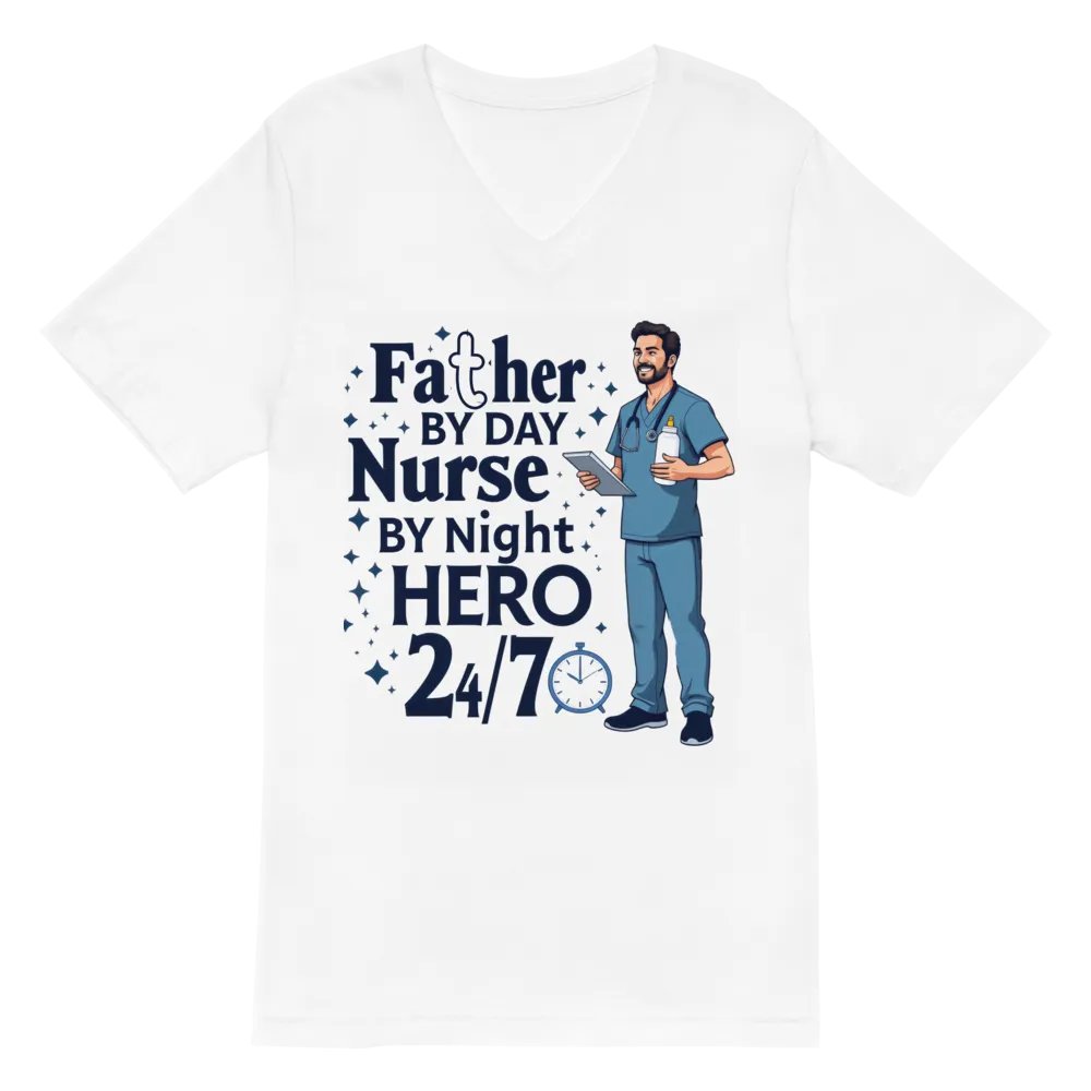 Hero Nurse Dad V-Neck Tee product image (2)