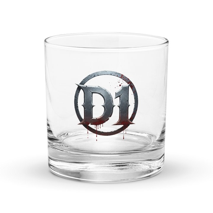 New Style D1 Logo Rocks Glass product image (1)