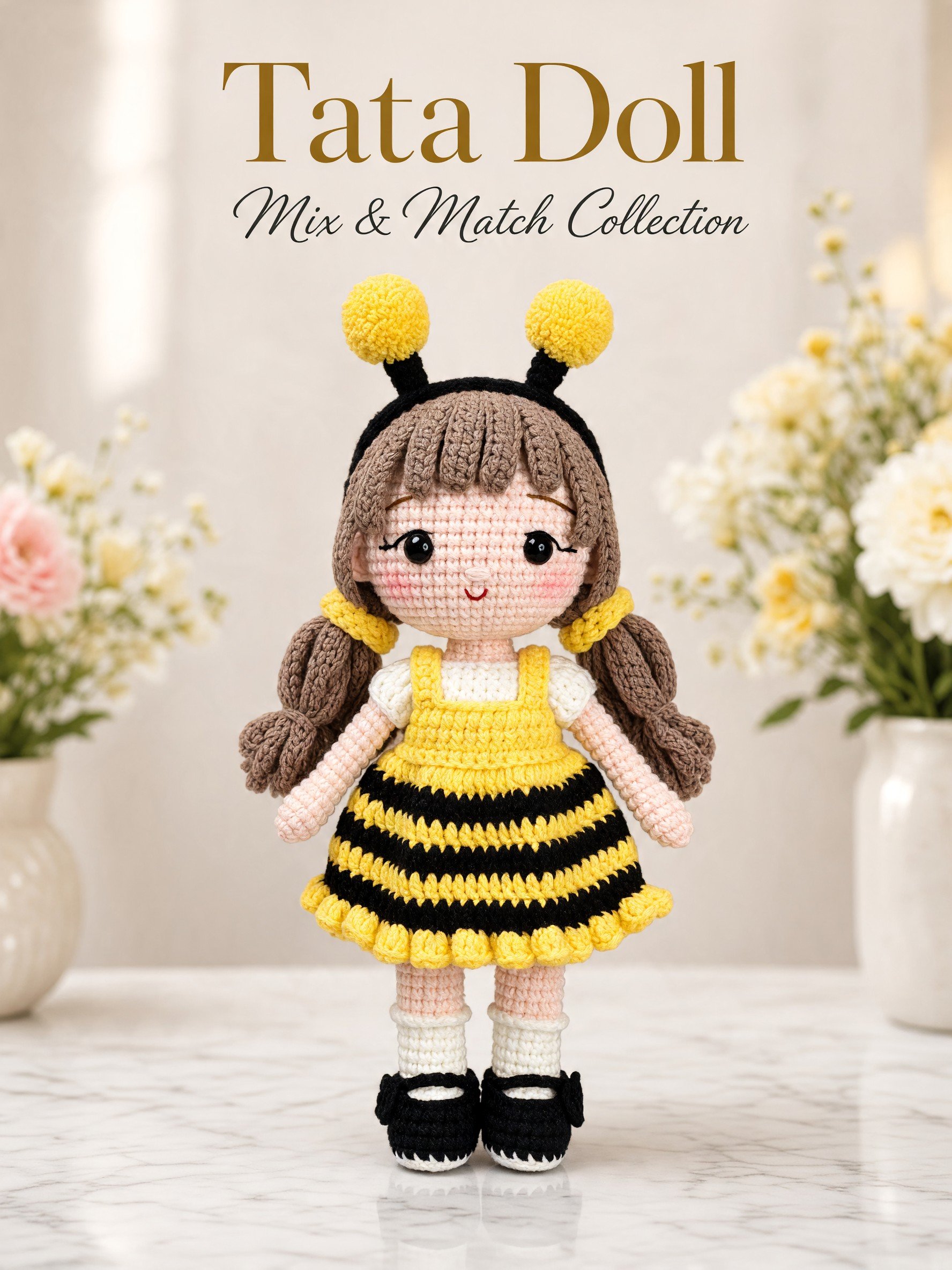 PDF | Crochet 9-inch Tata Doll in Bee Outfit | Amigurumi Doll Pattern product image (4)