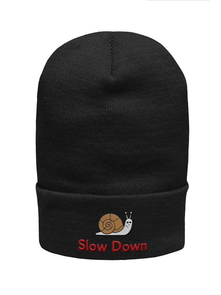 Slow Down Snail Beanie – Cute Embroidered Hat with Snail Design product image (1)