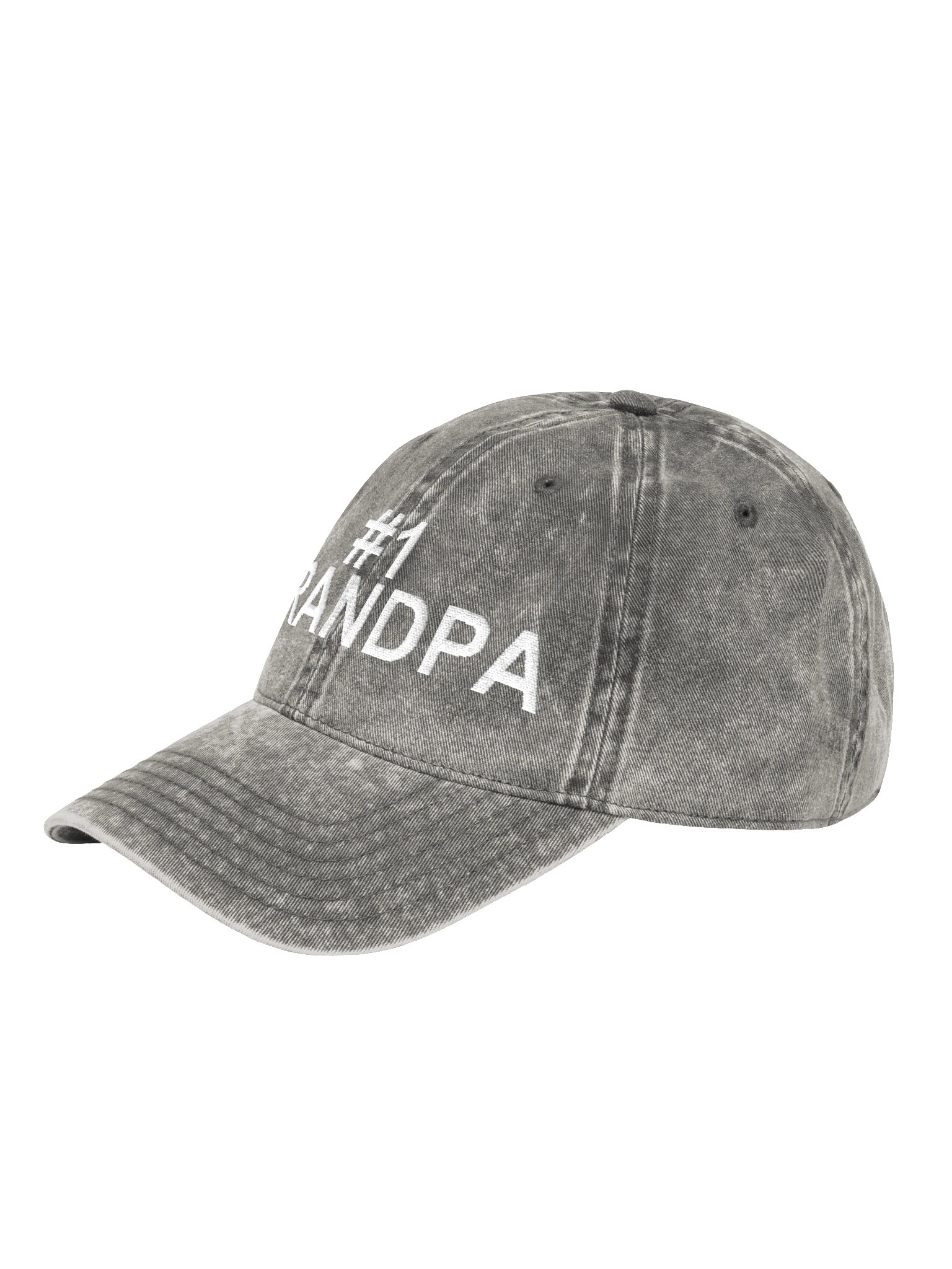 #1 Grandpa Charcoal Vintage Wash Dad Hat product image (4)
