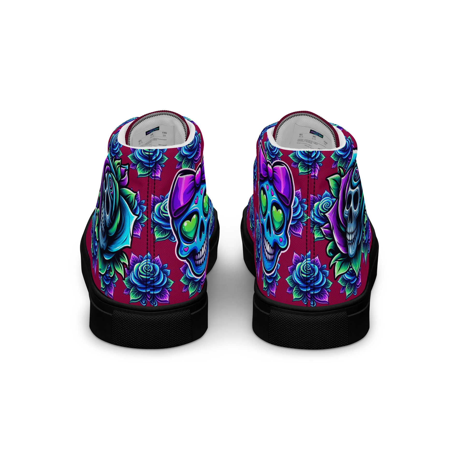 Rose Skull Women's High-Top Shoes product image (4)