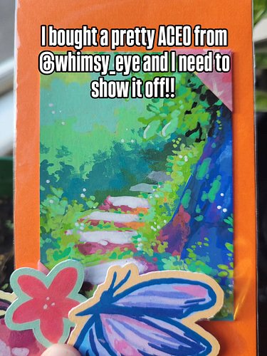 ✨APPRECIATION POST!!!!✨

Look at how pretty @whimsy_eye makes her ACEOs!! (That's Art Cards, Editions, & Originals for those ...