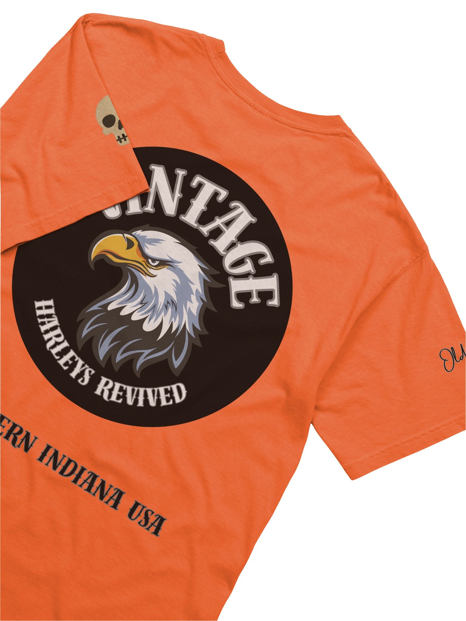 Vintage Harleys Revived Eagle Crest Tee – Burnt Orange product image (4)