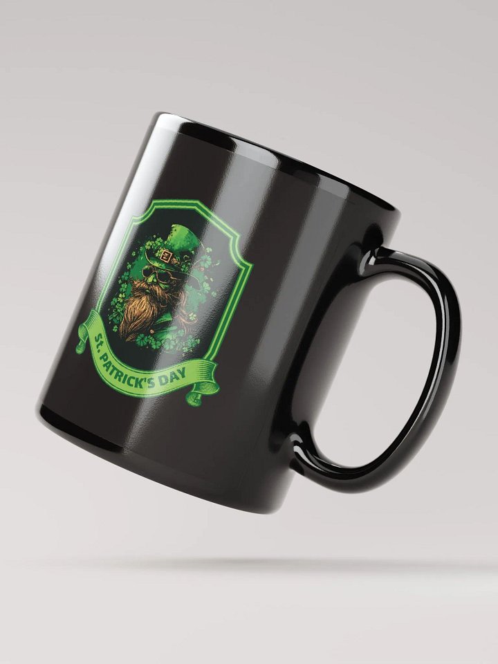 St. Patrick's Day Hipster Beard | Black Mug product image (3)
