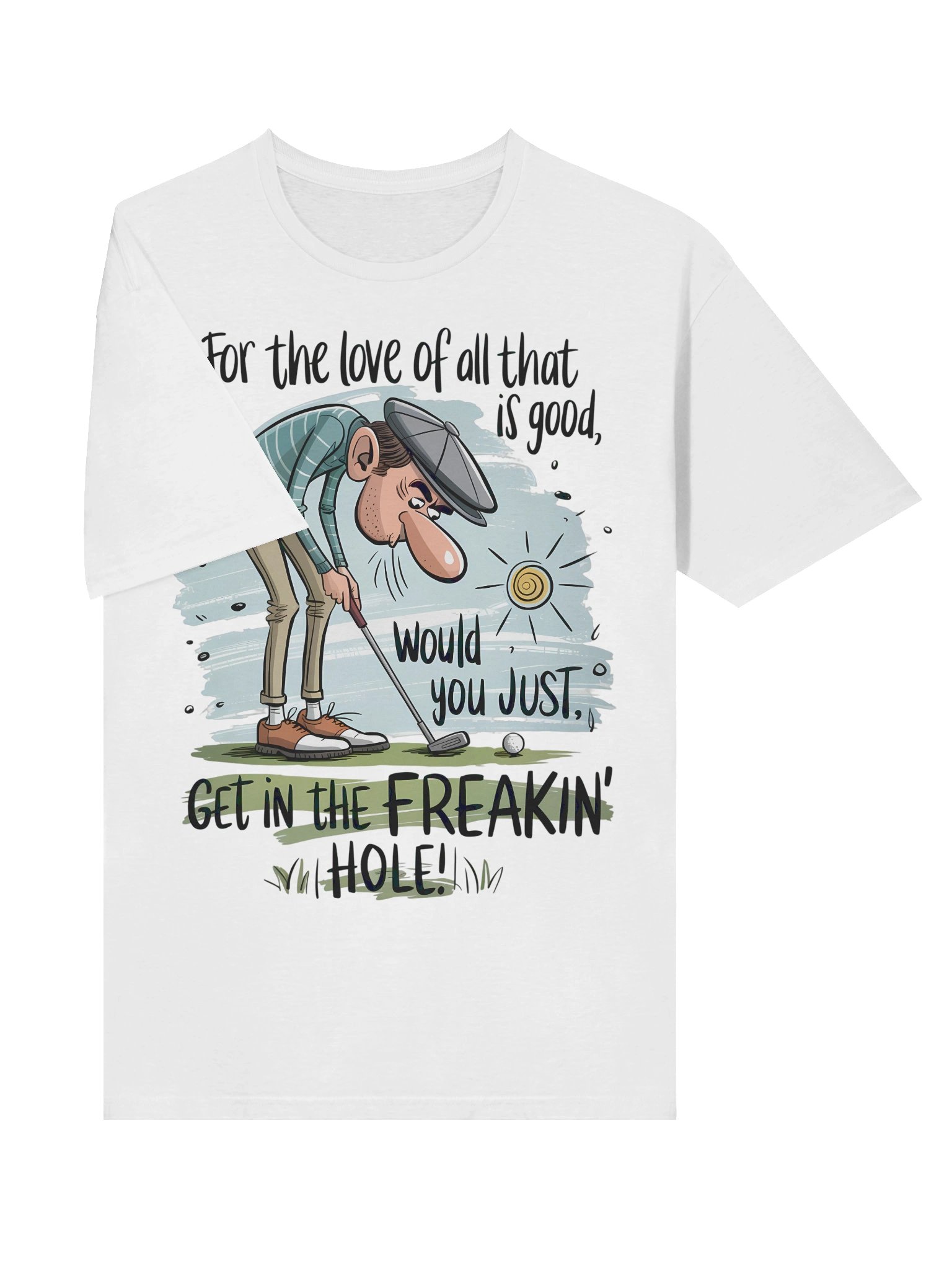 Frustrated Golfer Cartoon T-Shirt product image (5)