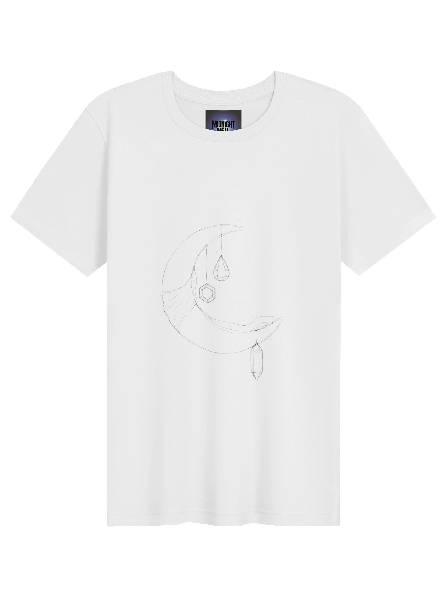 Midnight Veil Crystal Crescent T-Shirt product image (101)