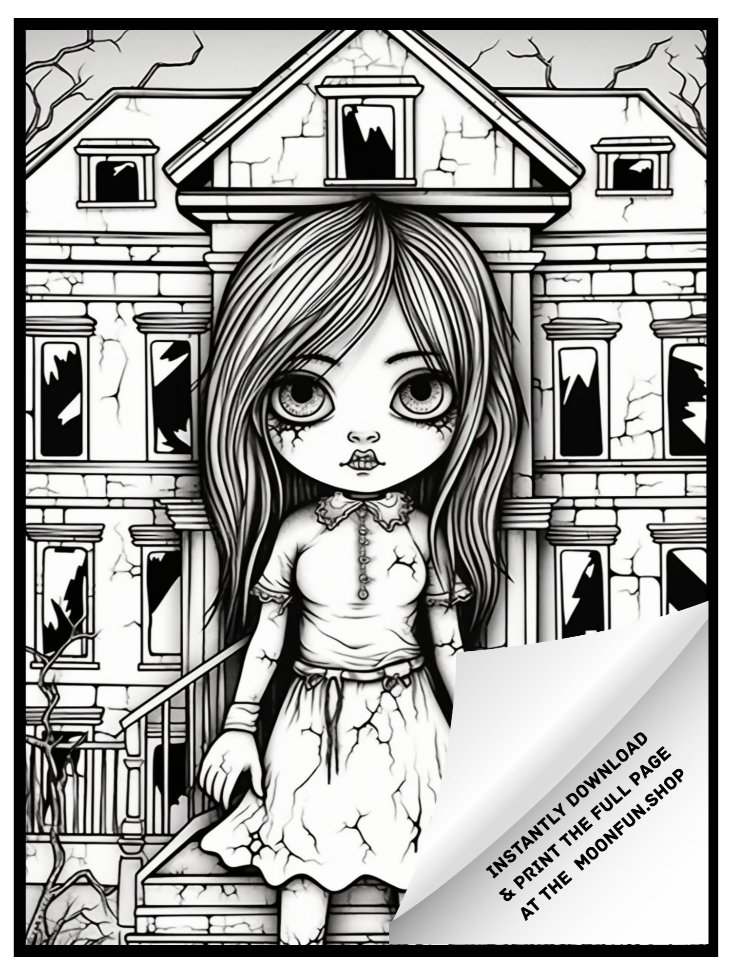 🧙 70 Witches & Haunted Places Halloween Coloring Pages for Teens & Adults product image (8)