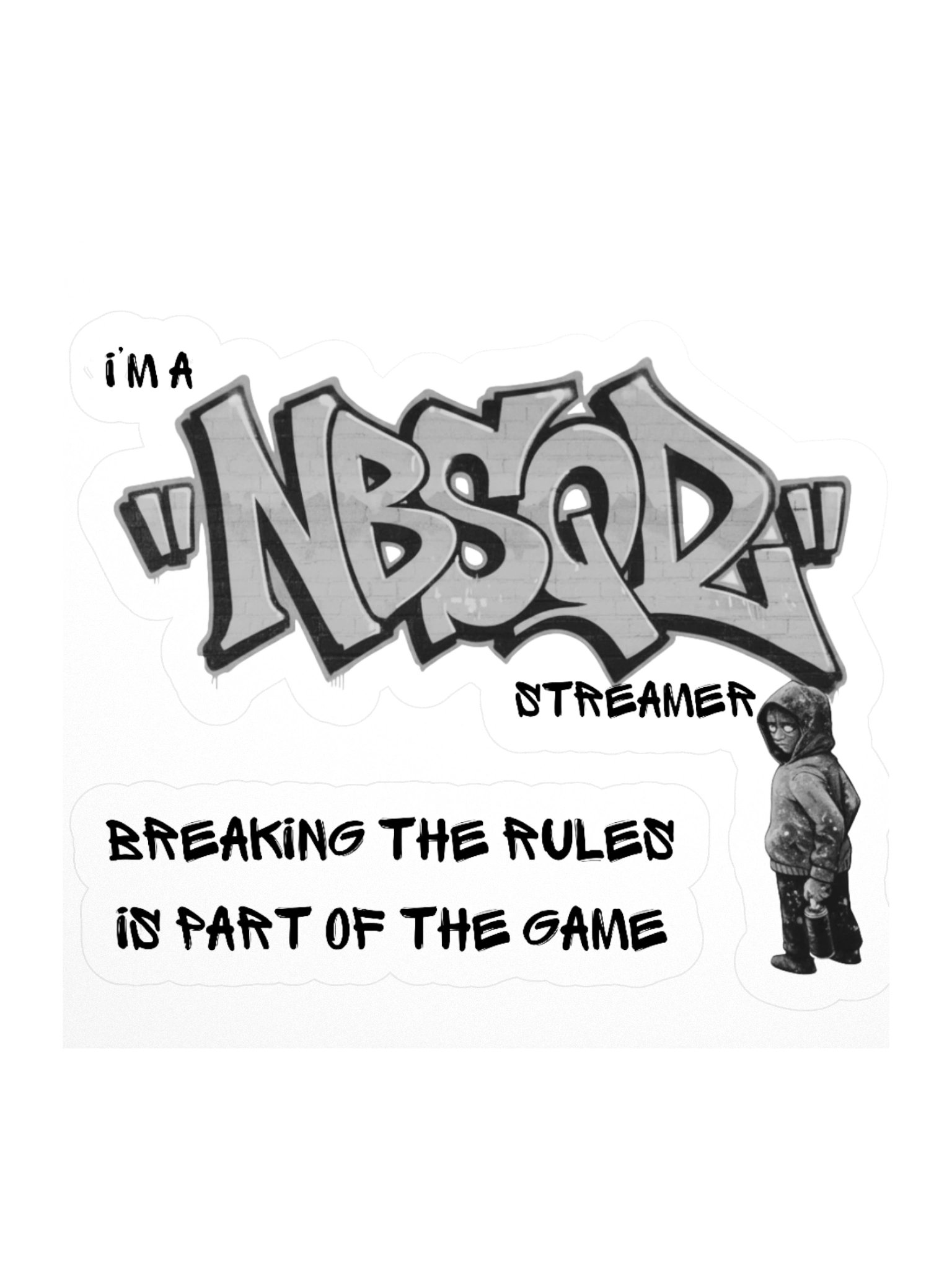 Noobsquad “NBSQD Graffiti – Break The Rules, It’s Part of The Game” Stickers product image (2)