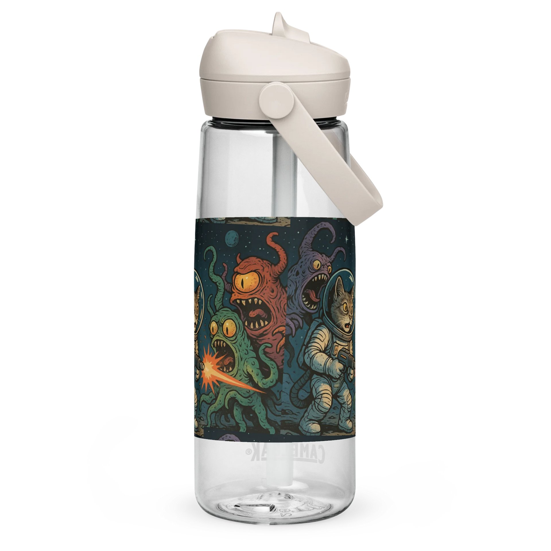 AstroCat Adventure Flip Straw Water Bottle product image (2)