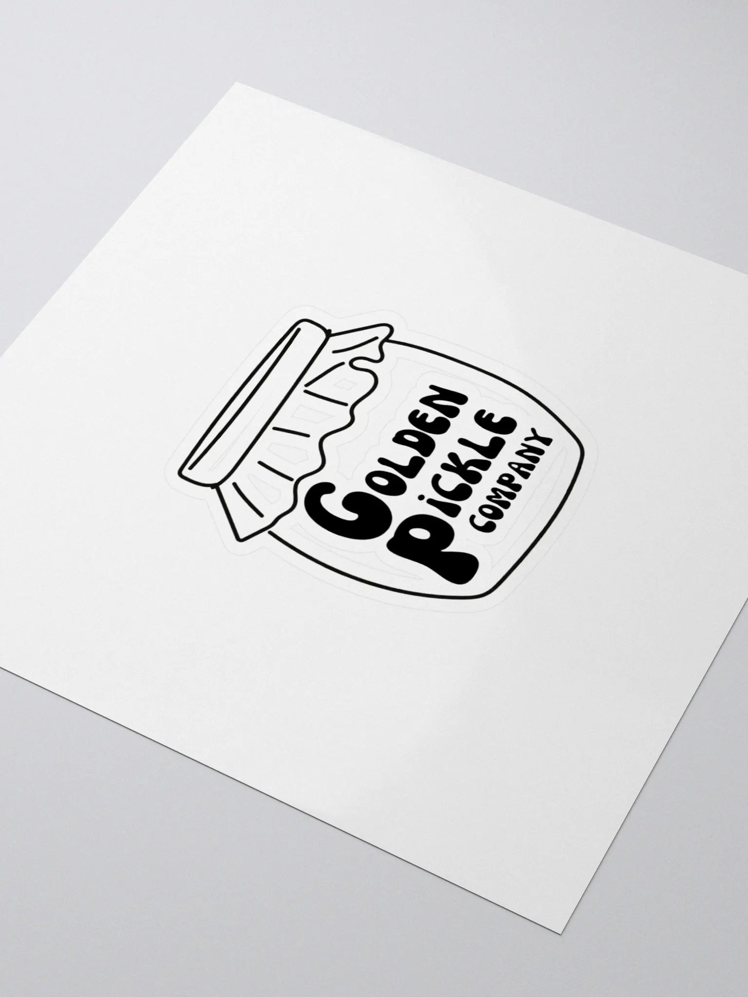 Golden Pickle Jar Logo Kiss Cut Stickers product image (3)