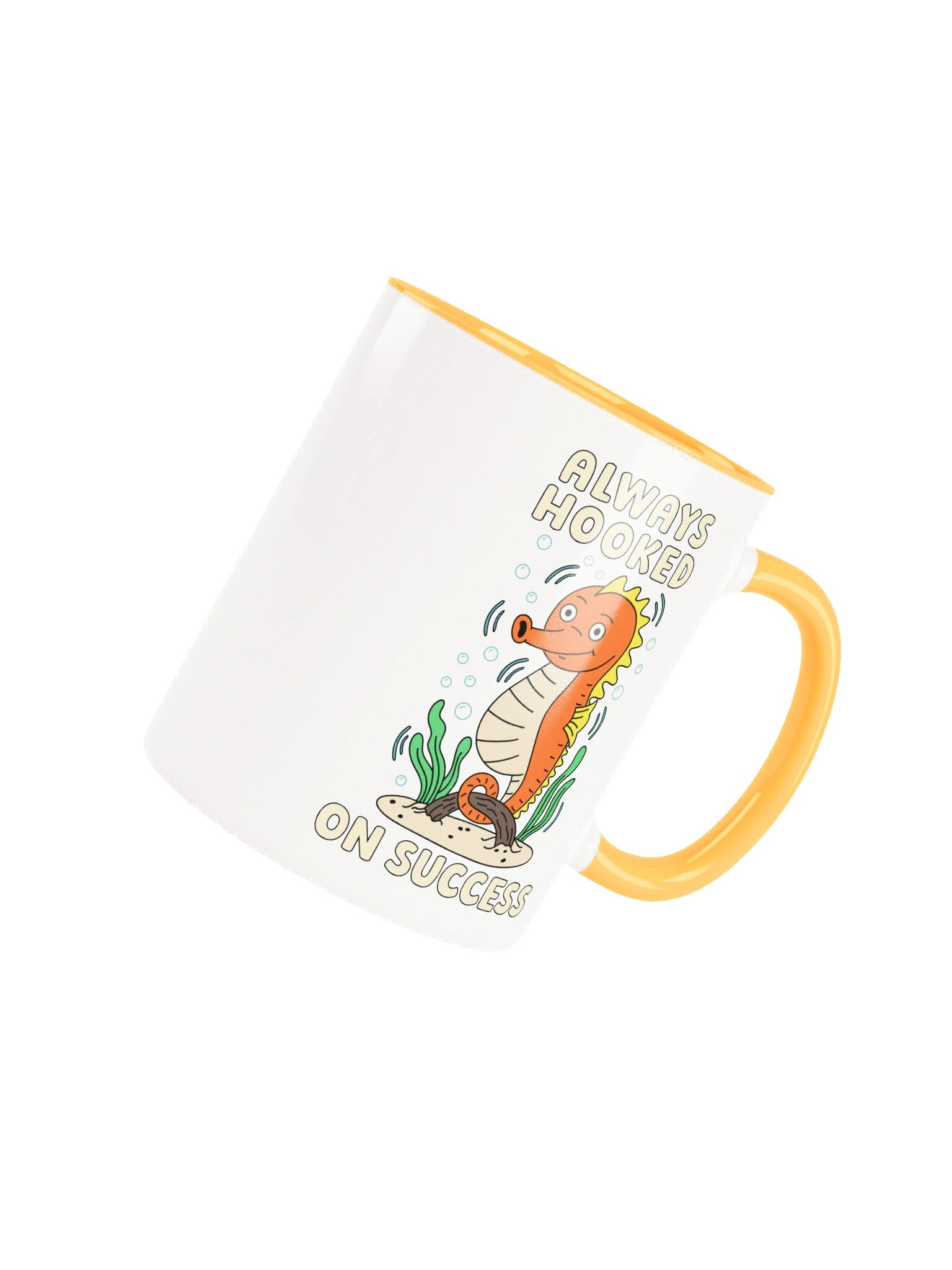 Always Hooked On Success Cute Silly Funny Seahorse Mug product image (4)