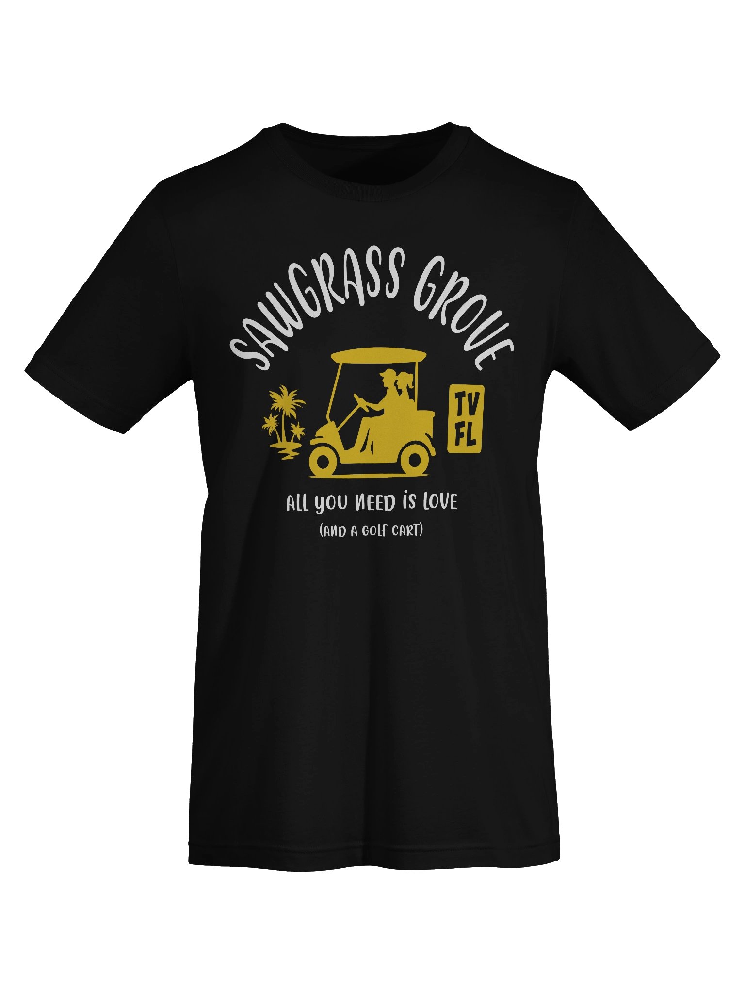 Sawgrass Grove TV Florida USA Golf Cart Design T-shirt product image (44)