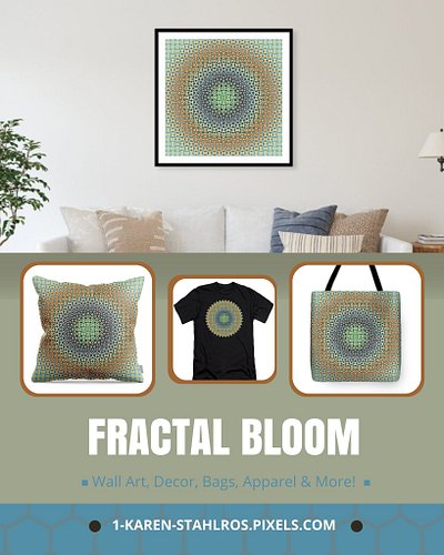Fractal Bloom 
Available as Wall Art, Home Decor, Lifestyle, Stationery, Phone Cases, Apparel & MORE!
Link below & in bio:
ht...