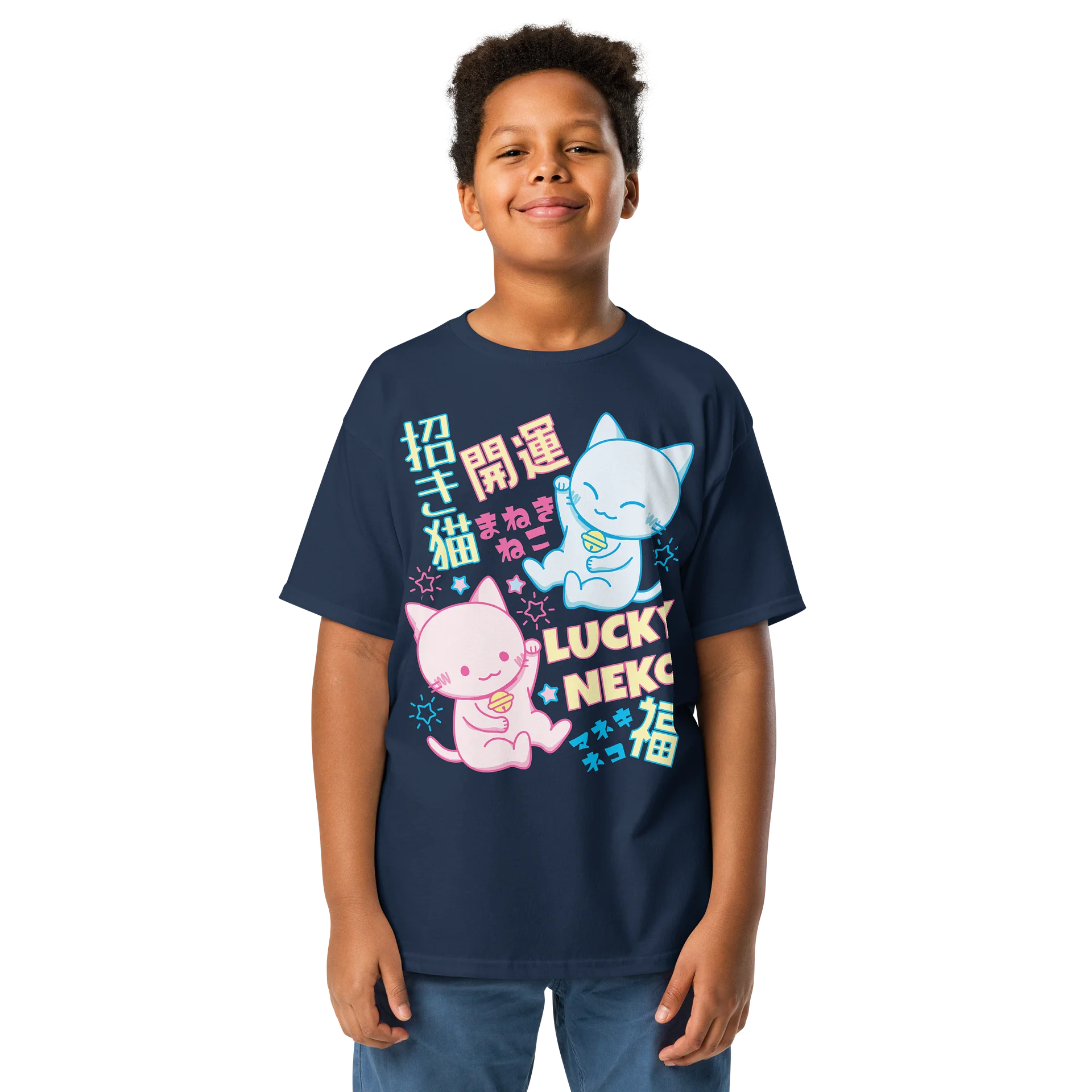Lucky Charm Cats- Unisex Youth Heavyweight T-shirt product image (1)