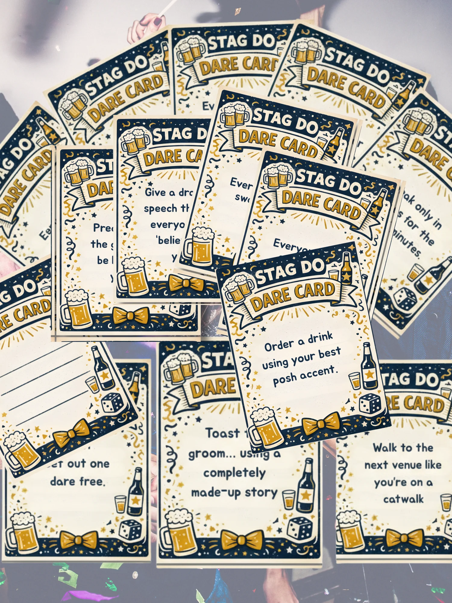 Printable Stag Do Dare Cards – Instant Download product image (1)