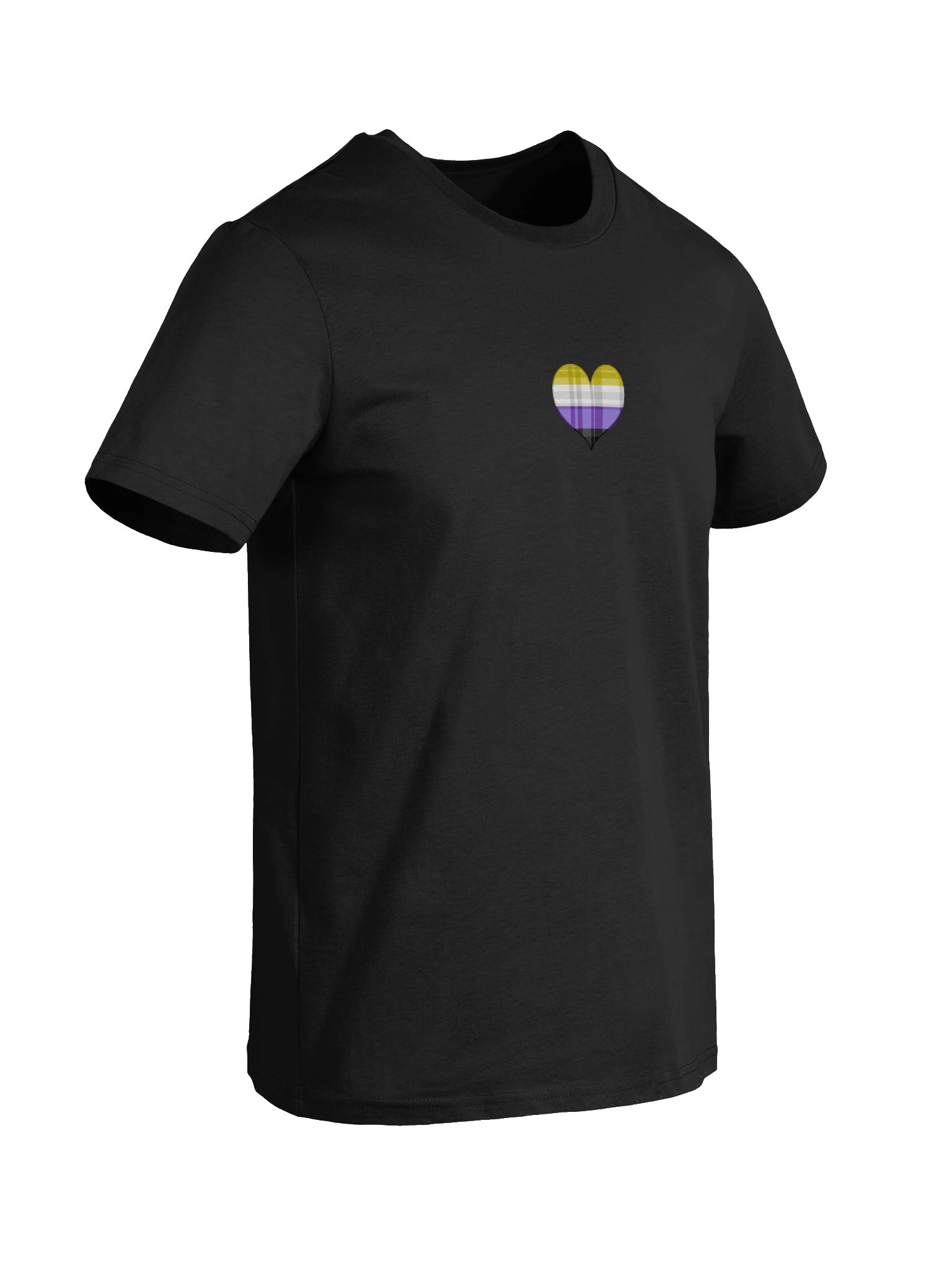 NonBinary Pride Flannel Heart Tee (Up to 5xl) product image (8)