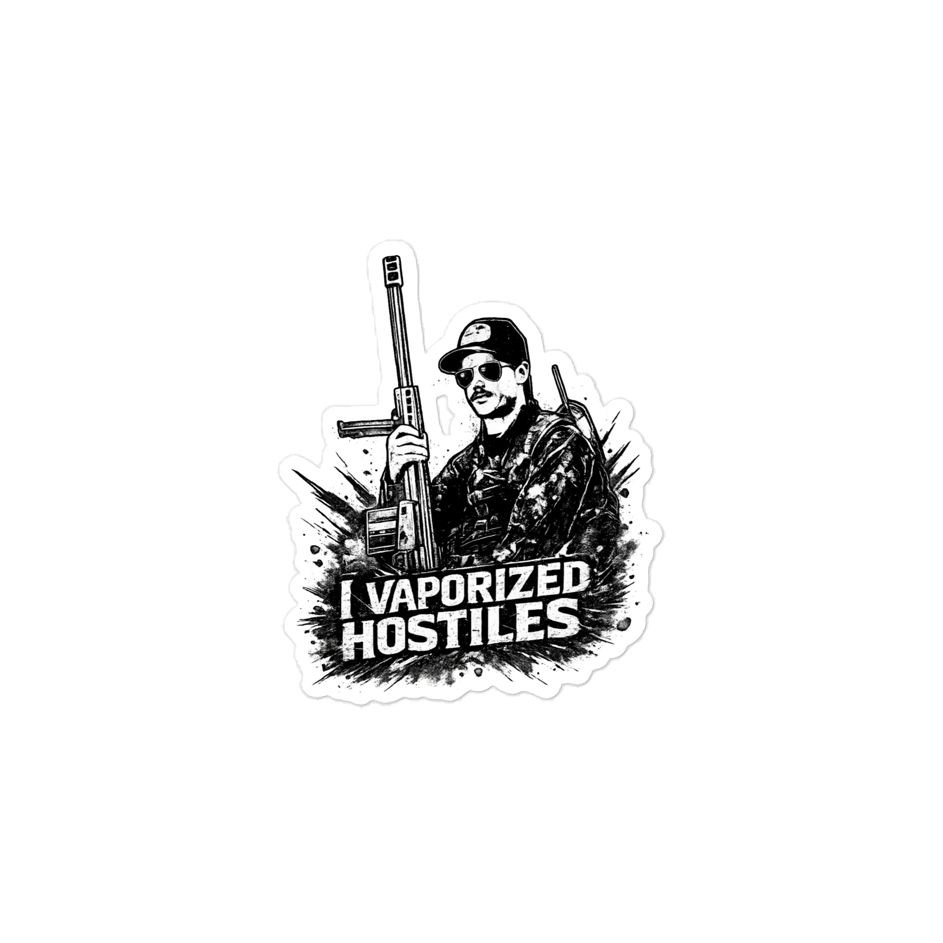 I Vaporized Hostiles Die-Cut Sticker product image (1)