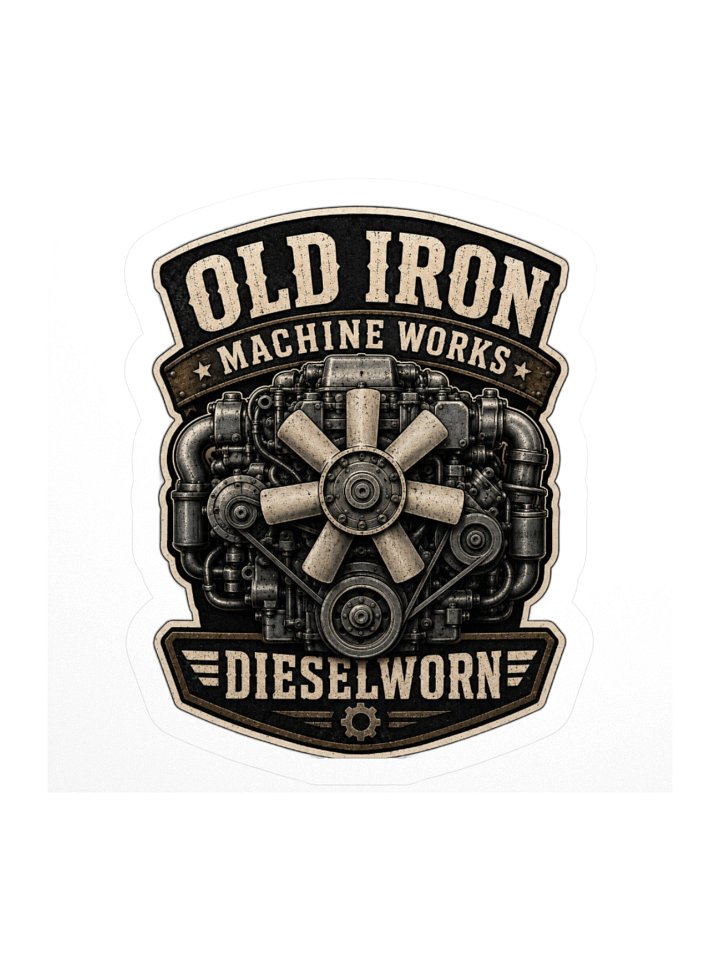 Old Iron Machine Works Diesel Engine Sticker product image (1)