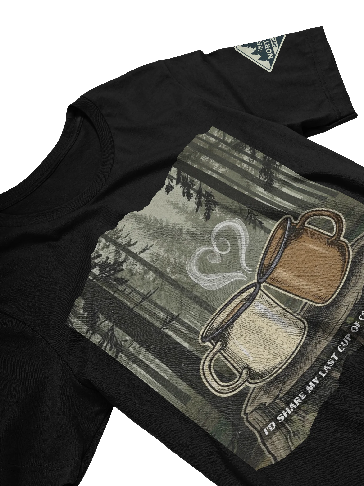 I’d Share My Last Cup of Coffee With You – Outdoorsy Couples T-Shirt product image (3)