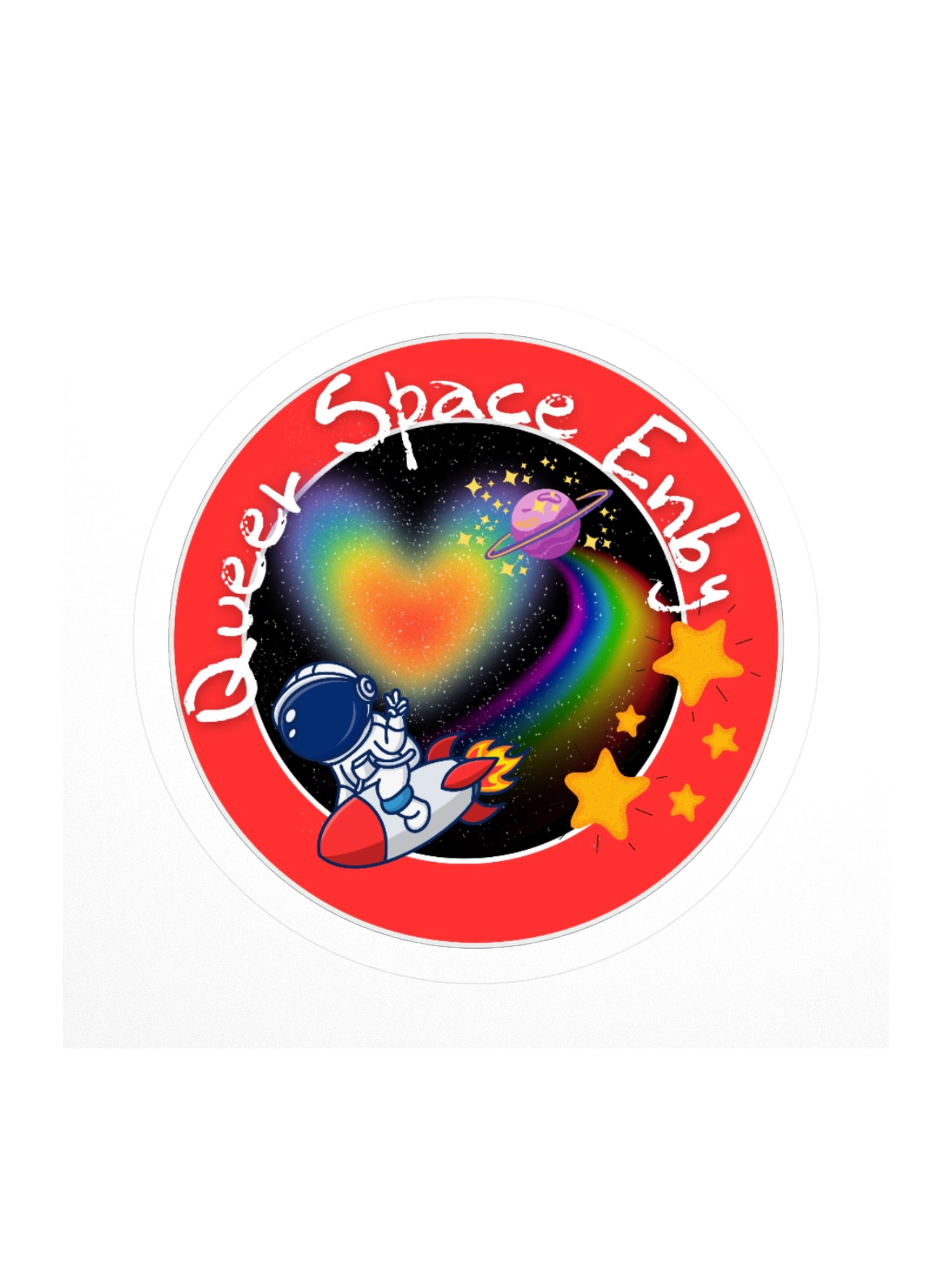 Queer Space Enby Circle Sticker product image (1)