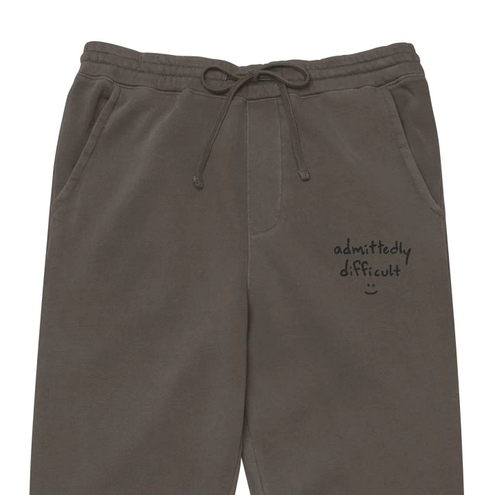 admittedly difficult (black thread) pigment dyed sweatpants product image (2)