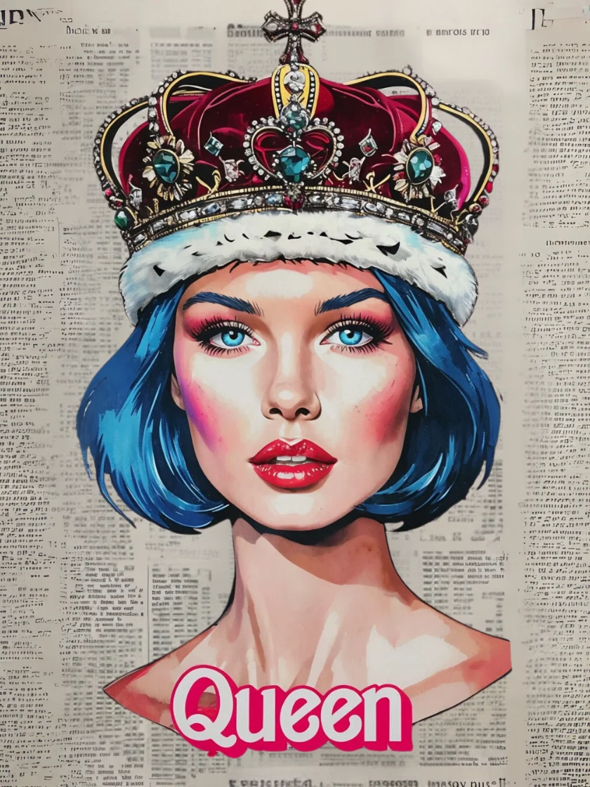 Regal Blue Crown Queen Poster product image (1)