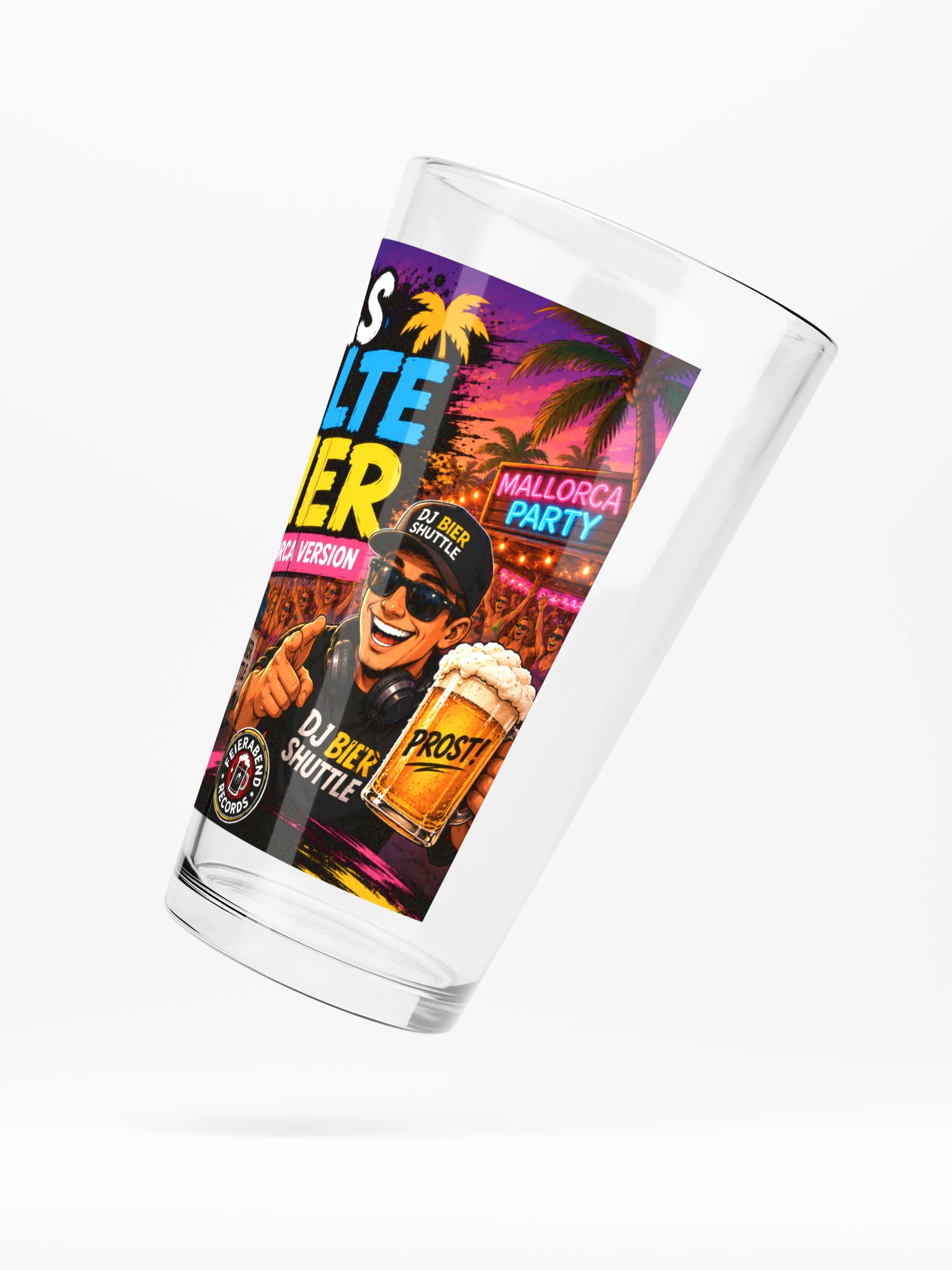 DJ Beer Shuttle Beer Glass "Das kalte Bier - Mallorca Version" product image (5)