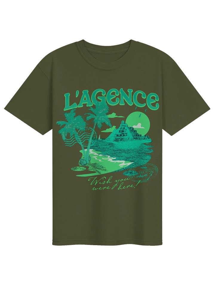 Wish You Were Here! Heavy T-Shirt - Green product image (1)