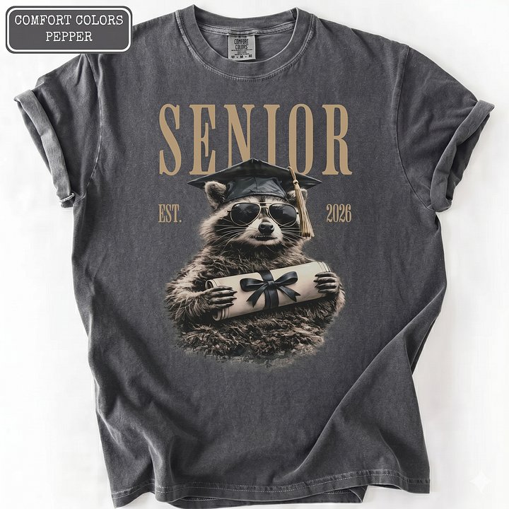 Funny Raccoon Senior 2026 Shirt - Class of 2026 Graduation Tee product image (1)