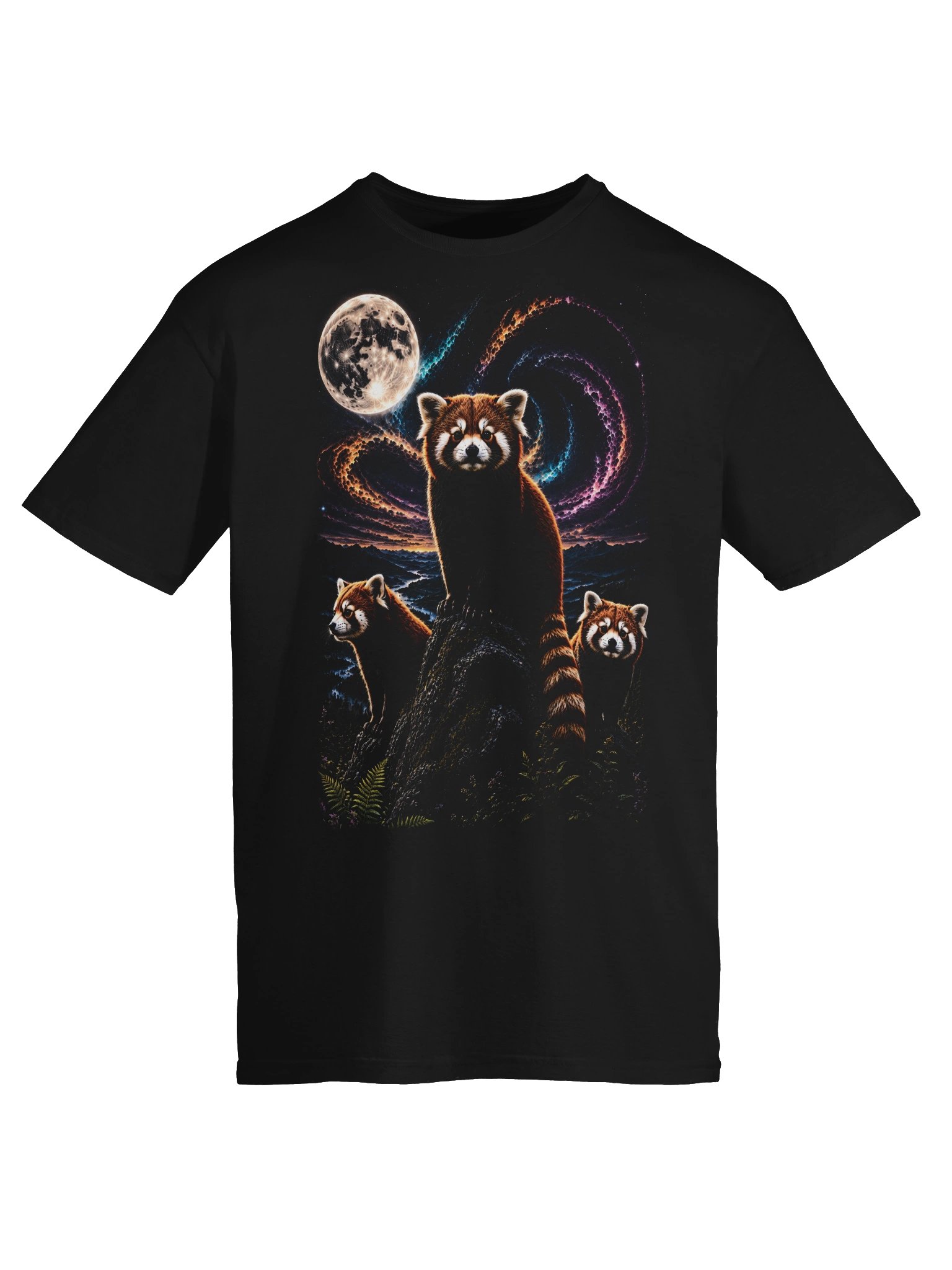 Red Panda Howling Moon Tshirt | Unexpected Legends Shirt product image (4)