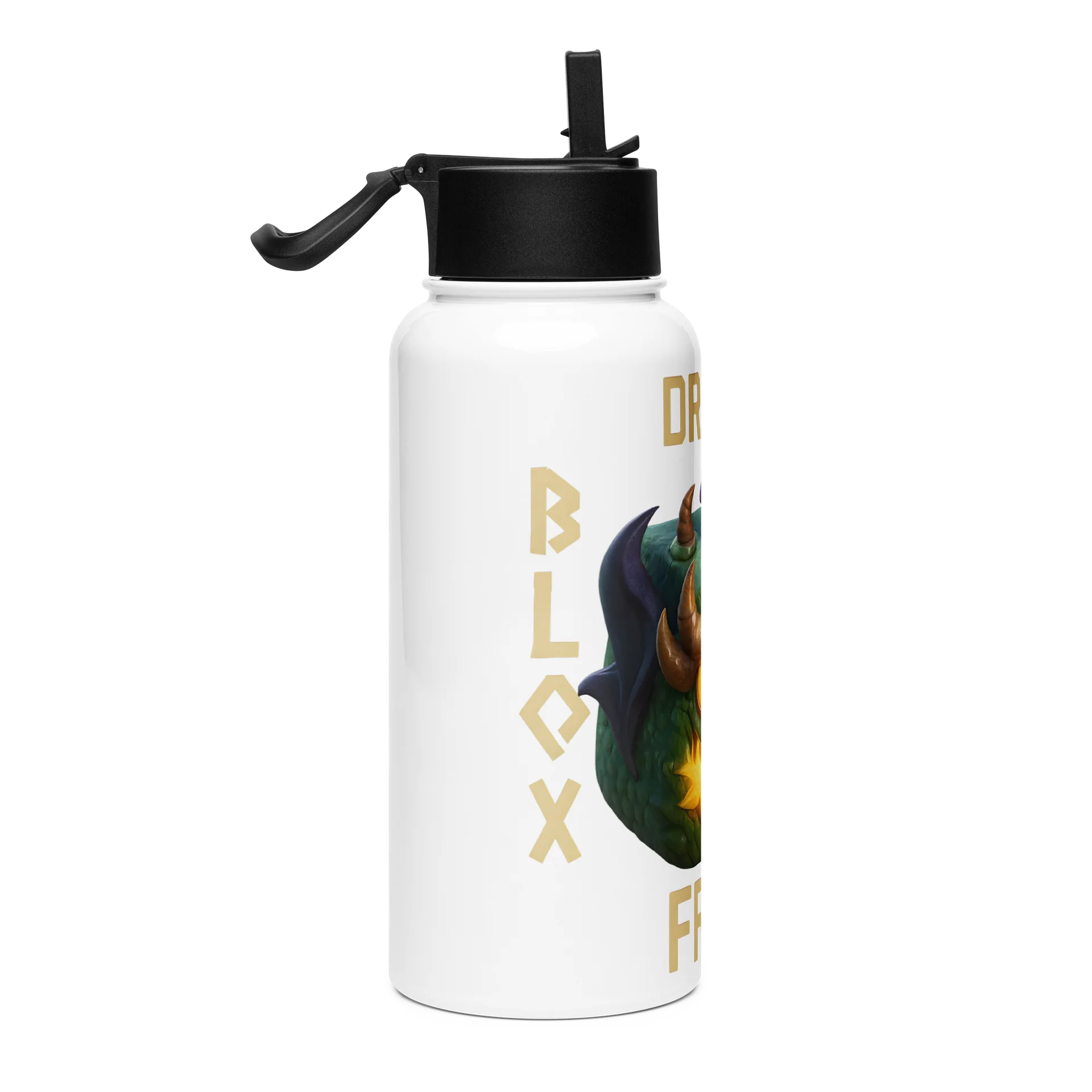 Dragon Fruit Blox Fruits Gamer Stainless Steel Water Bottle With Straw Gift For Kids product image (4)