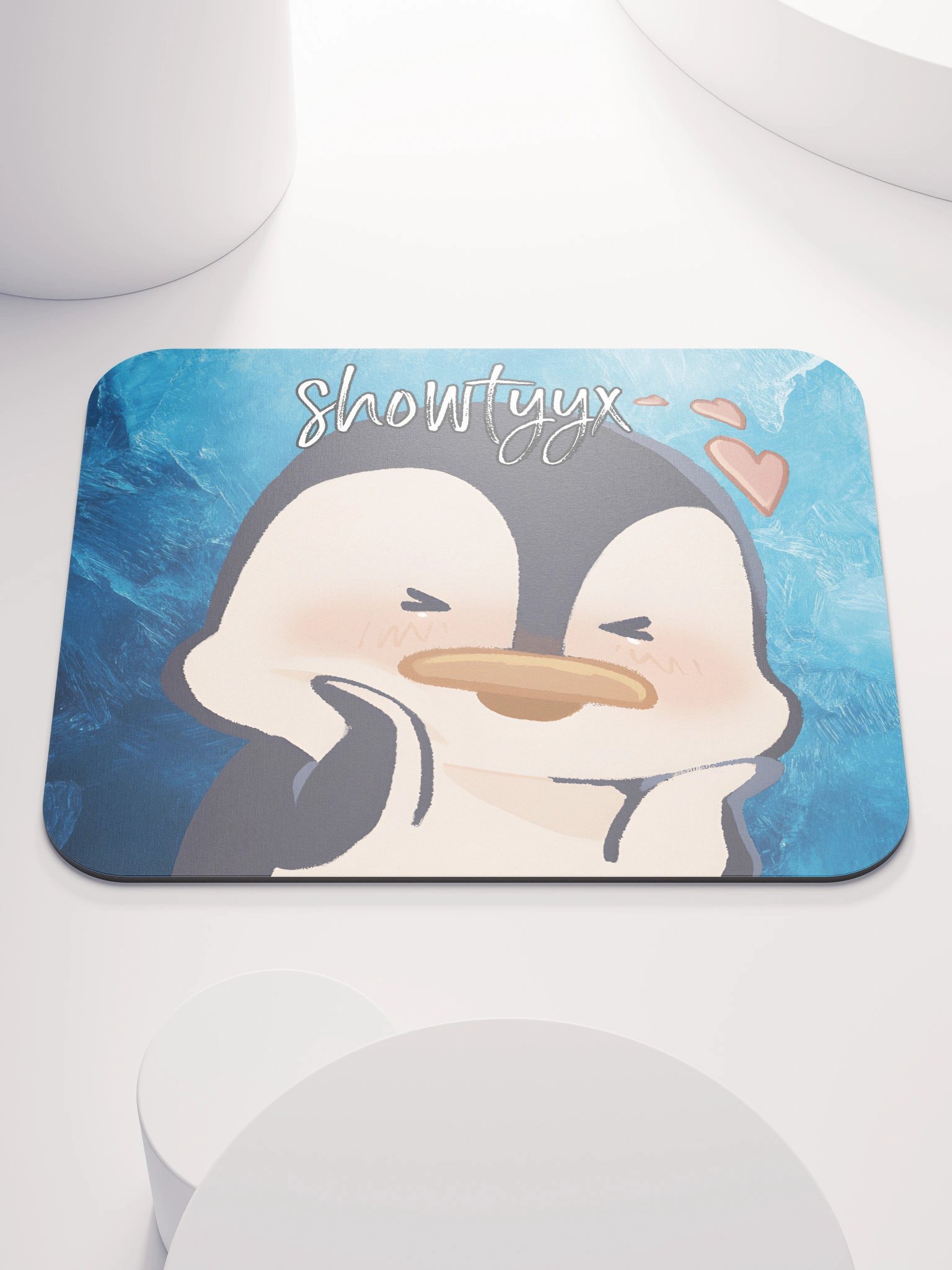 Blushy Penguin Mouse Pad product image (1)