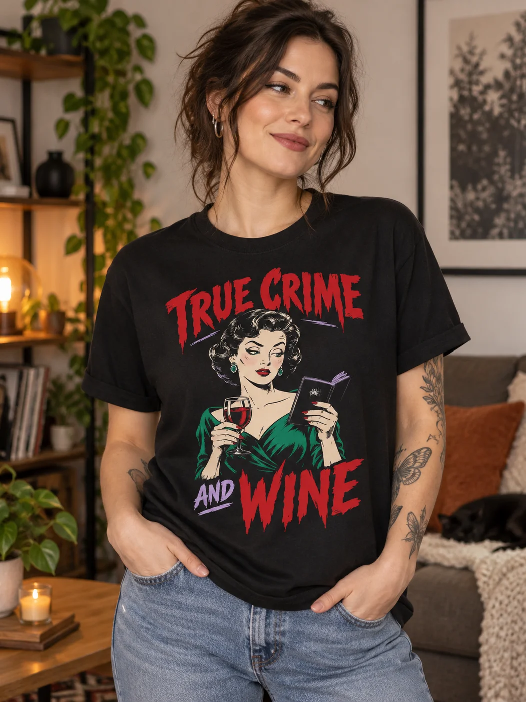 True Crime and Wine T-Shirt product image (2)