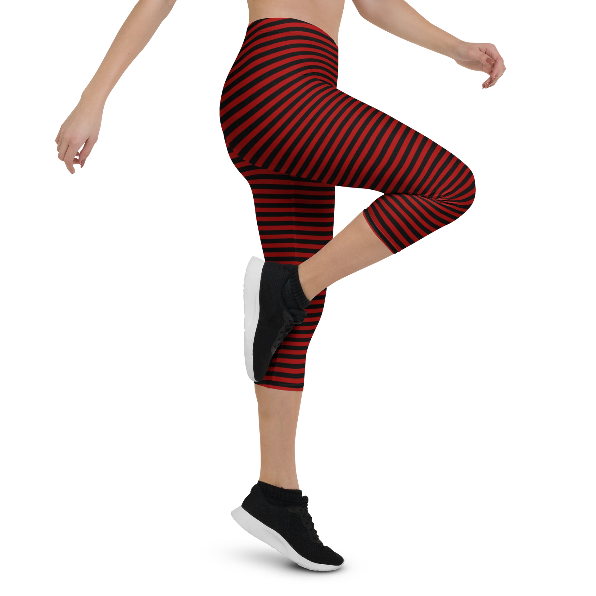 Red and Blaque Stripped Capri product image (5)