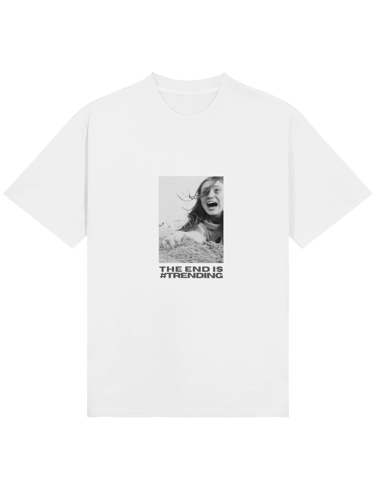 News Print Tee: The End Is #Trending product image (1)