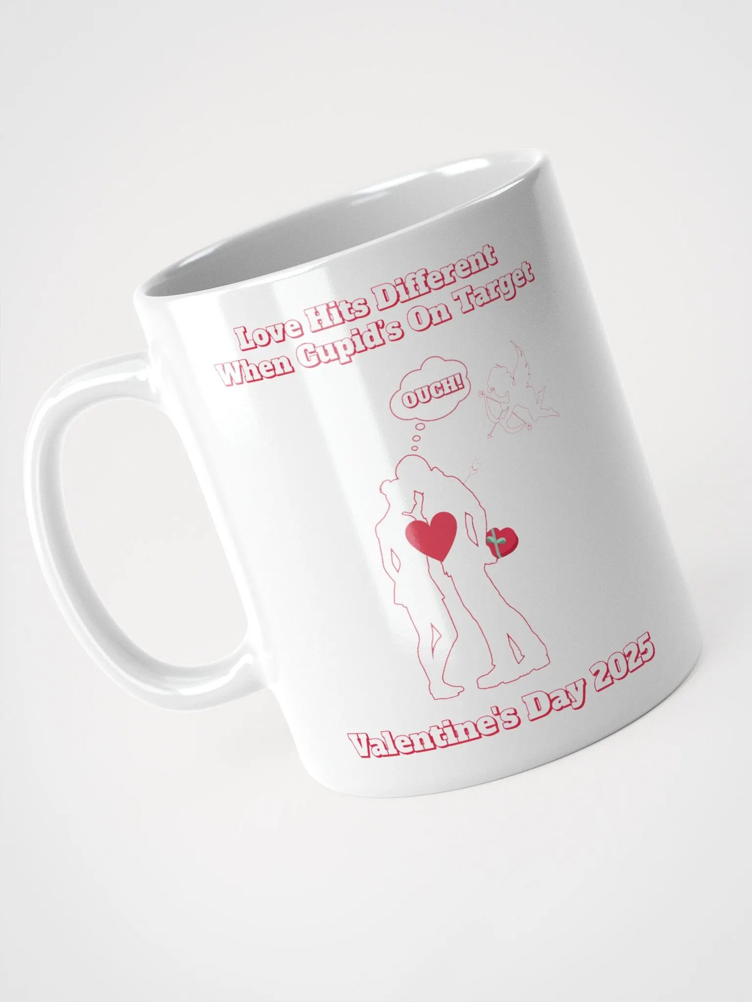 When Cupid's On Target Valentine's Day White Mug product image (10)