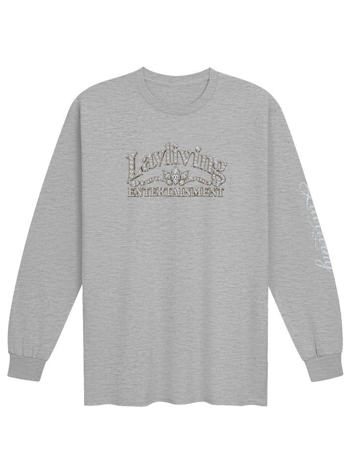 Lavliving Entertainment — Half Moon Diamond Long Sleeve — Collar Mark & Left Script — actual product view
