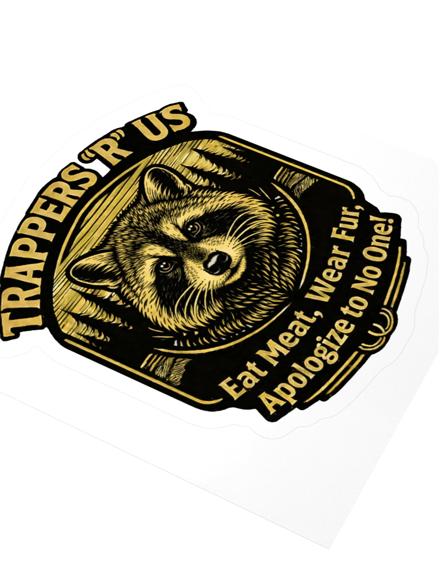 Sticker - Eat meat Raccoon product image (5)