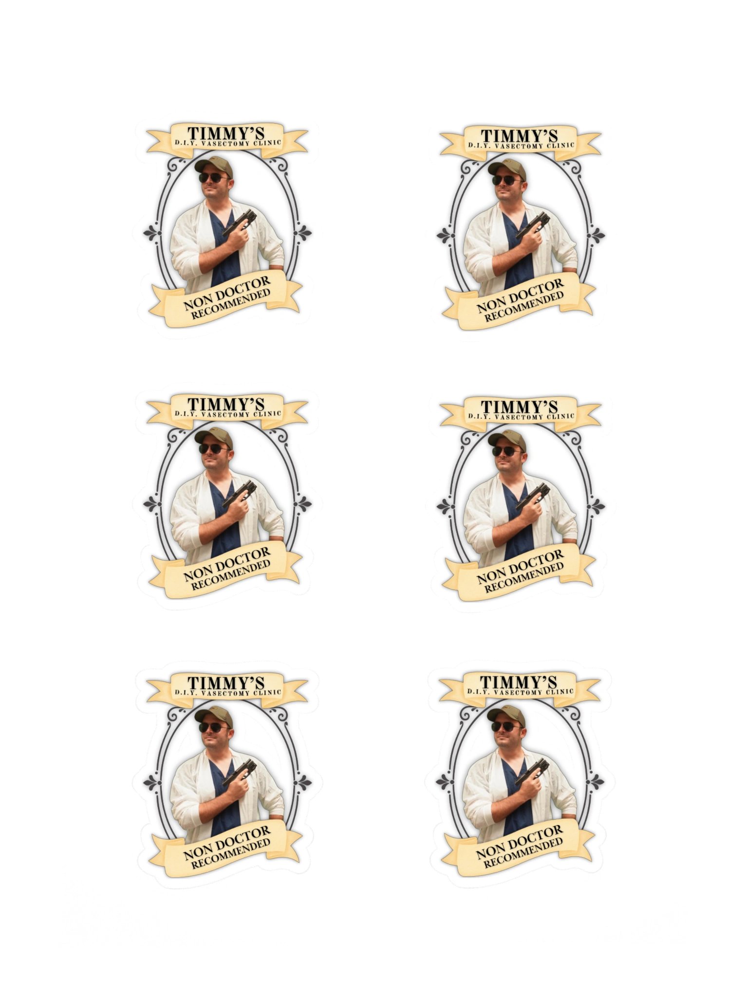 Timmy's DIY Vasectomy - Portrait Stickers product image (3)