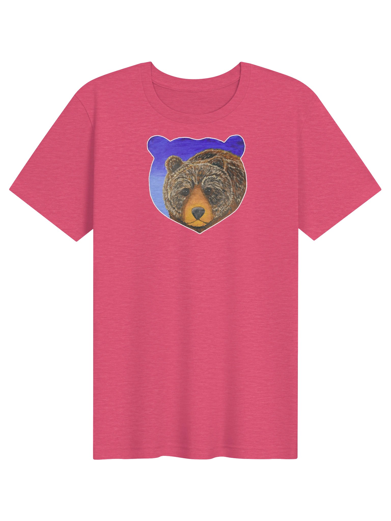 Bear Portrait Painting Print - Bella+Canvas Tee product image (91)
