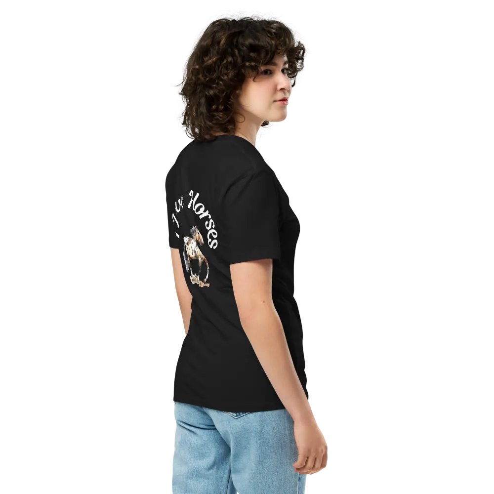 I Love Horses 001 Unisex Premium Tee Dark Colours product image (8)