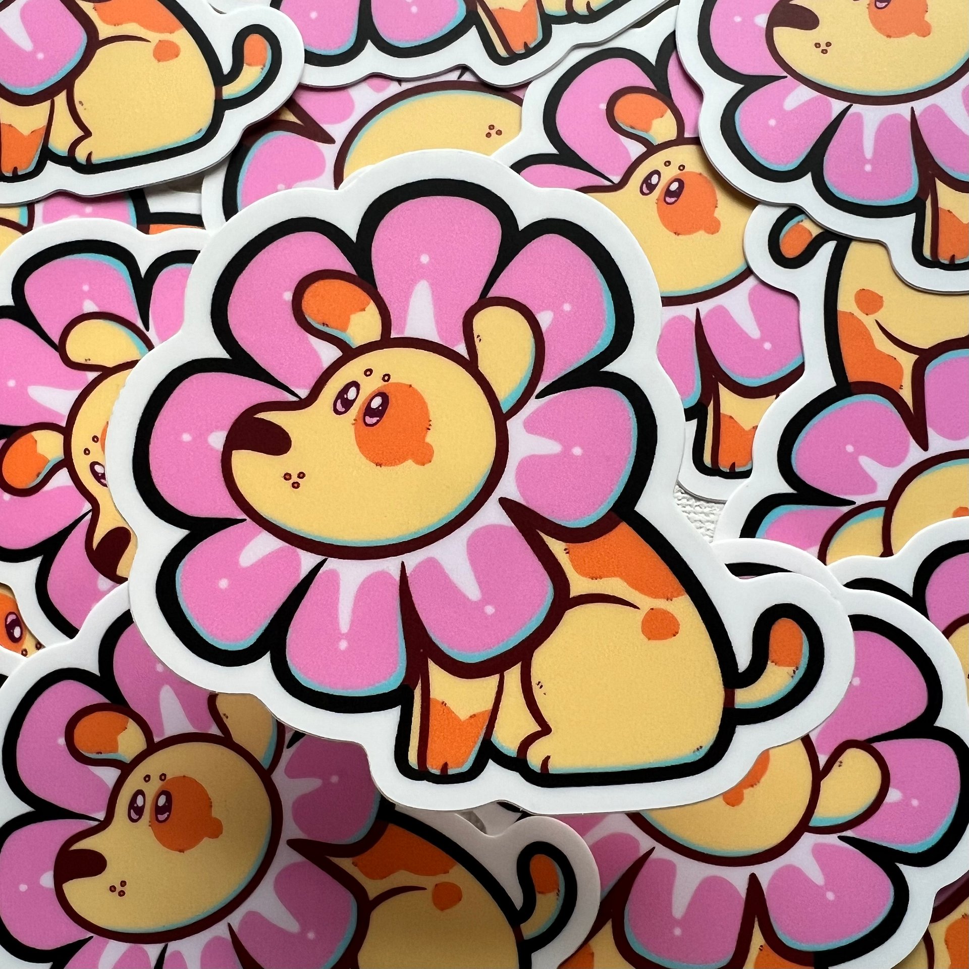 Flower Power Puppy Sticker product image (2)