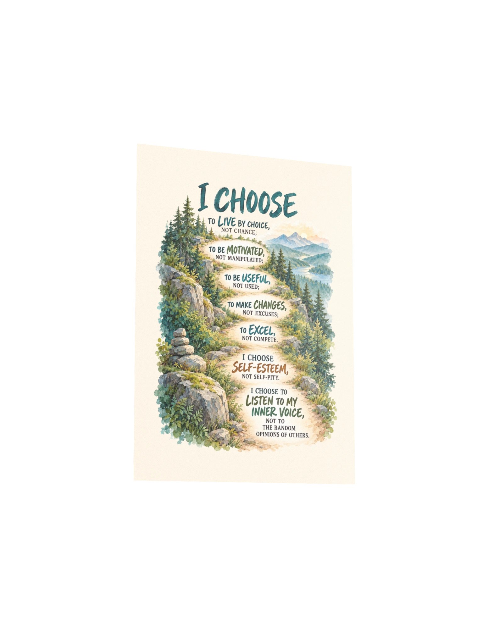 I Choose Motivational Art Print product image (4)