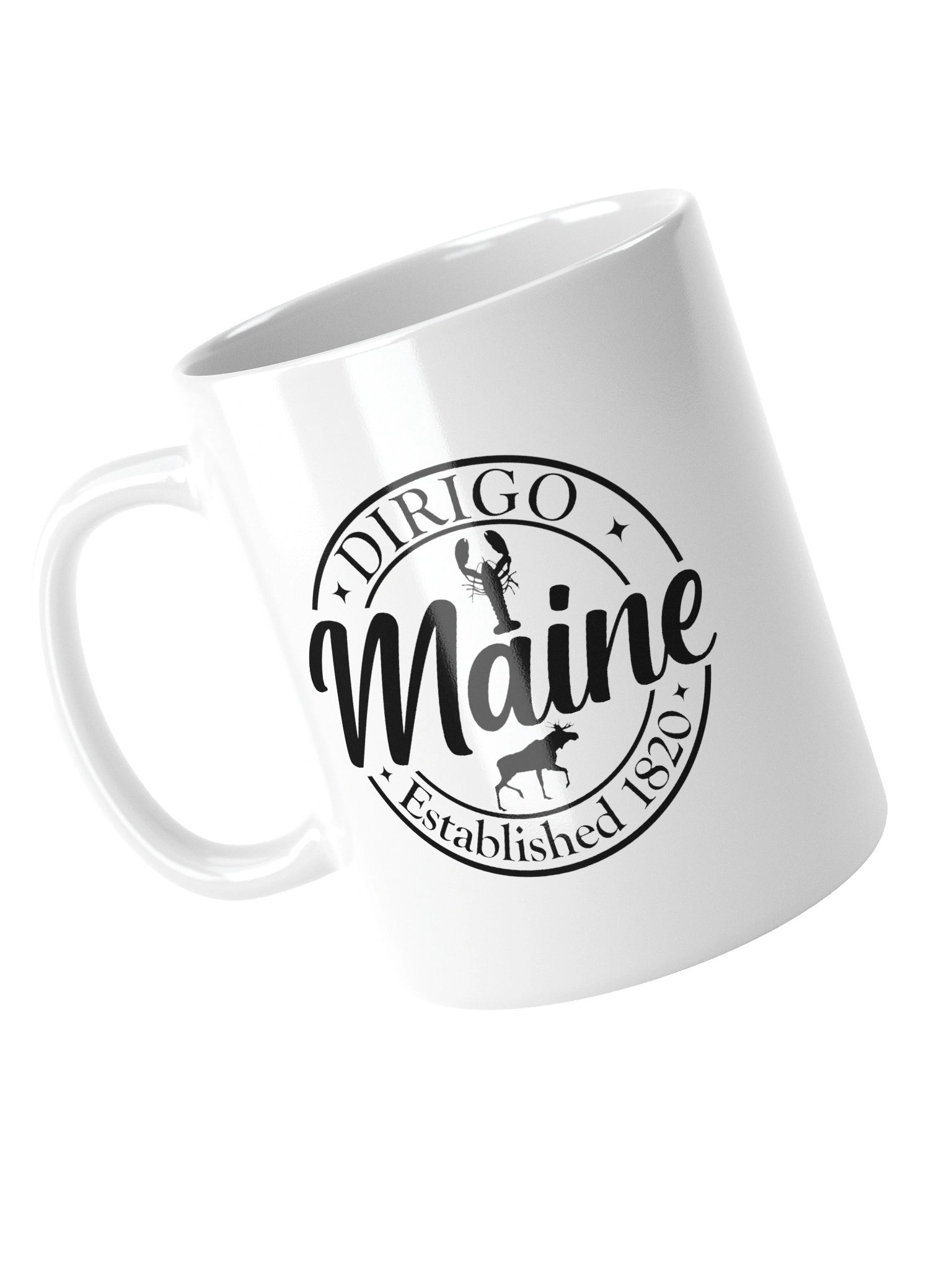 Maine Dirigo Est 1820 Lobster Moose Mug Cup product image (11)