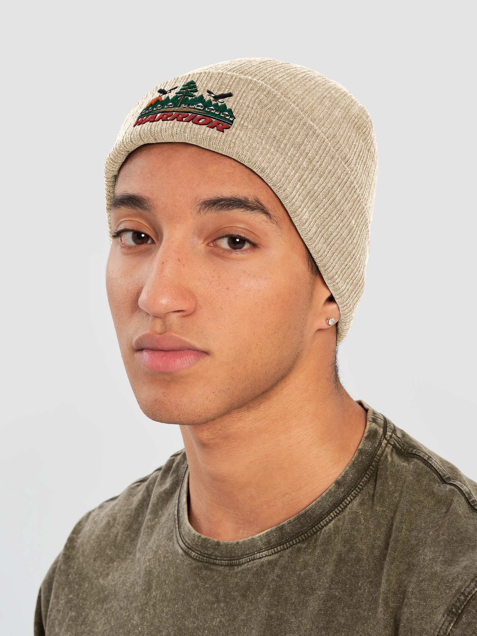Warrior Regular Beanie (Beige) product image (4)