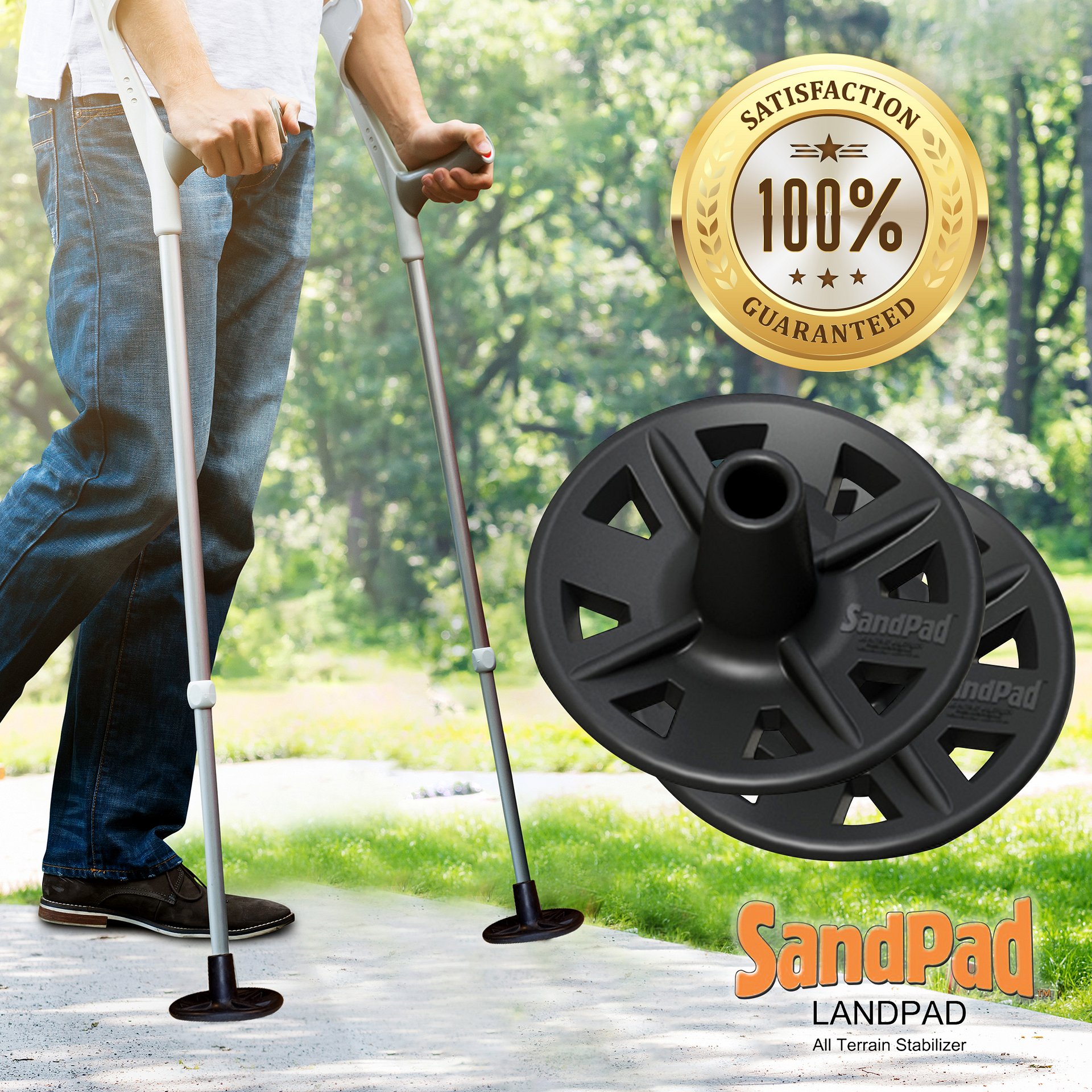 SandPad LandPad Crutch Tip Pair product image (8)