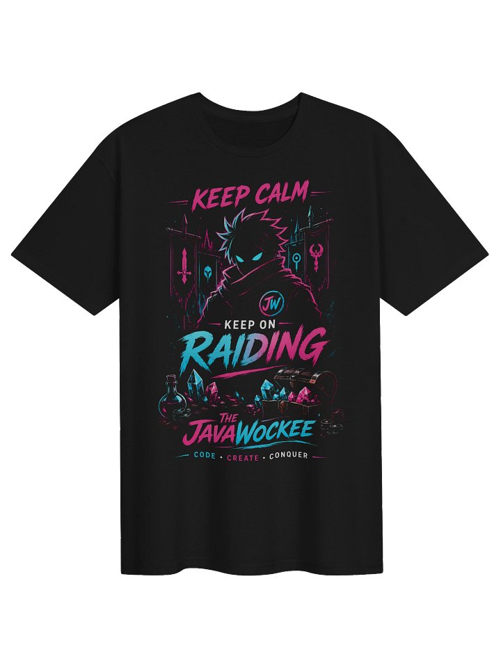 Keep Calm Keep On Raiding Gamer T-Shirt product image (2)